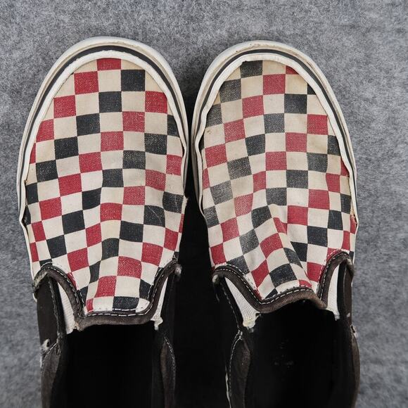 Vans Shoes Mens 8 Sneakers Slip On Checkerboard Red Black Skateboarding Canvas - Picture 8 of 12
